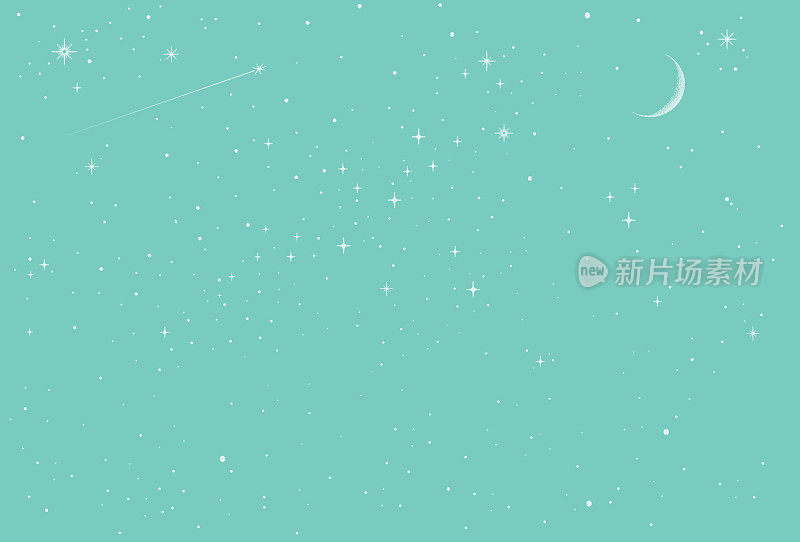 星星、空间和夜空