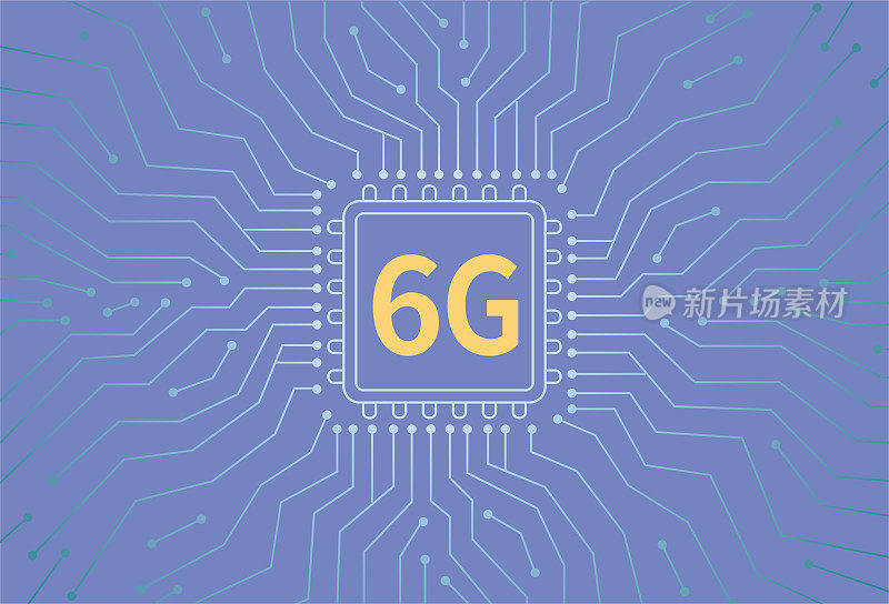 6G芯片和电路板示意图