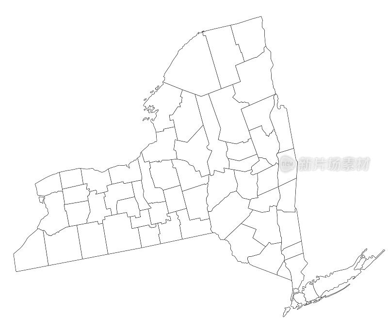 高度详细的纽约盲图。