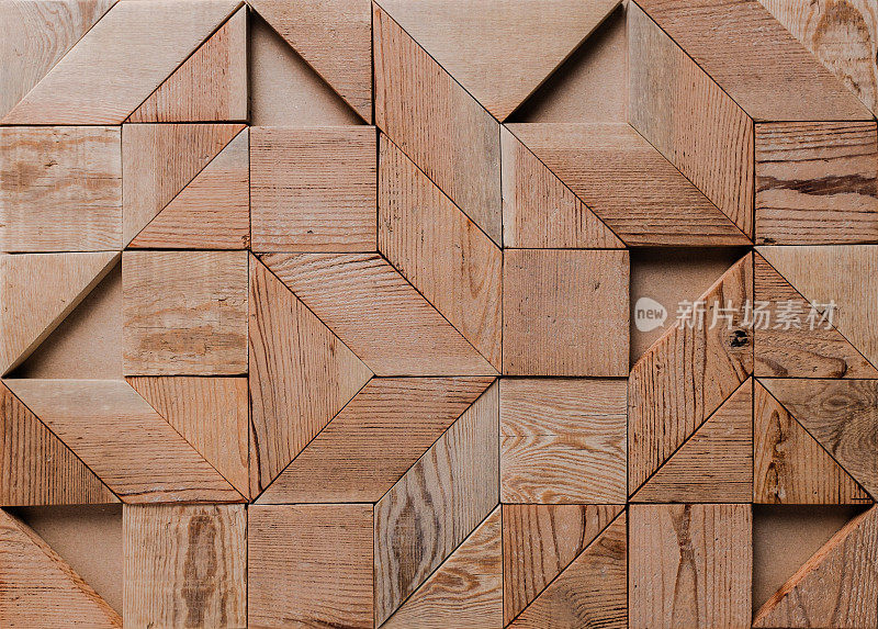 几何木片的背景。