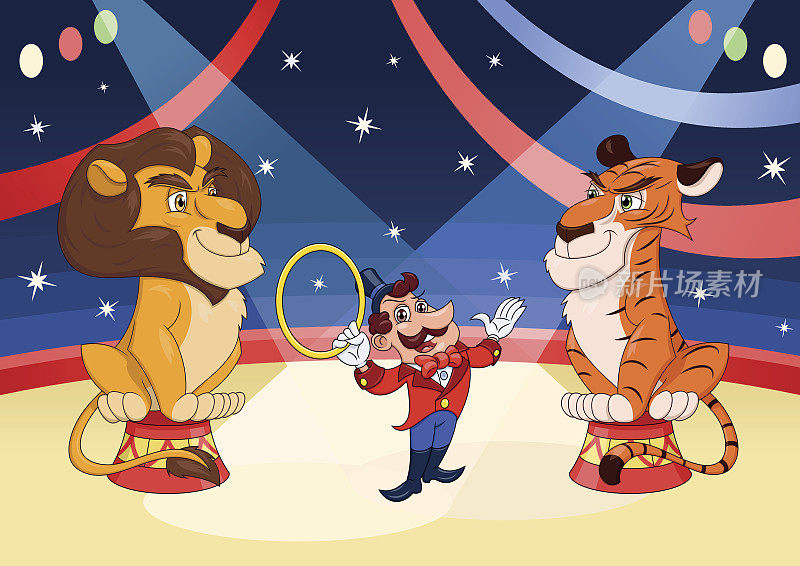 马戏团里狮子和老虎的训练员