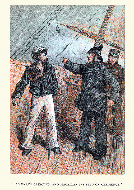 十九世纪，维多利亚时代的一名船长命令一名水手工作