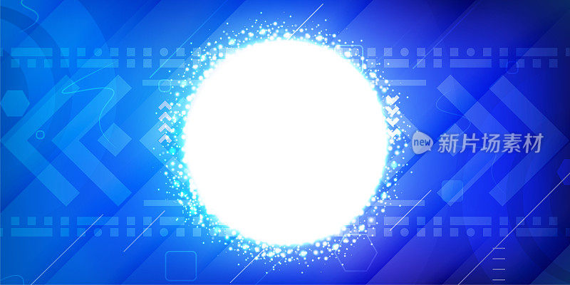 蓝色的未来技术抽象背景
