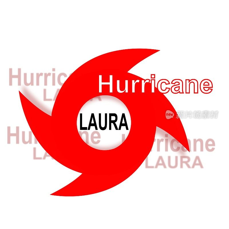 劳拉飓风，红色图标