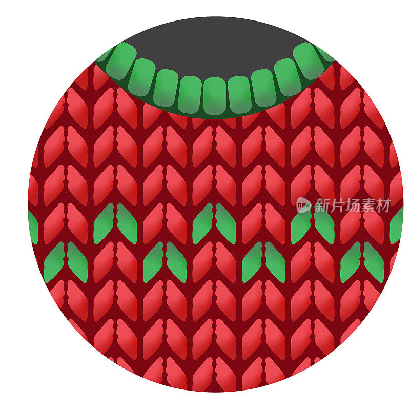 圣诞3D应用针织毛衣图标设计设置在明亮的梯度颜色