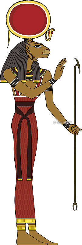 塞克迈特，古埃及的象征，古埃及神的孤立人物