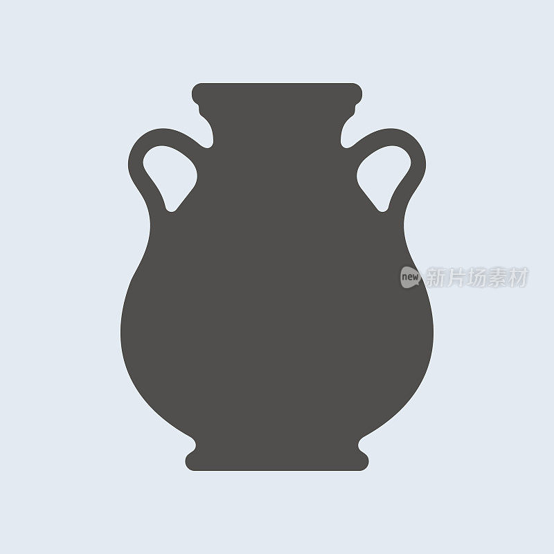 古代的图标，古董花瓶或双耳罐。陶瓷器皿、陶器