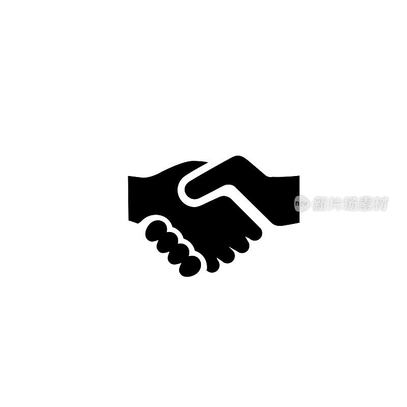 图标握手企业财务协议握手