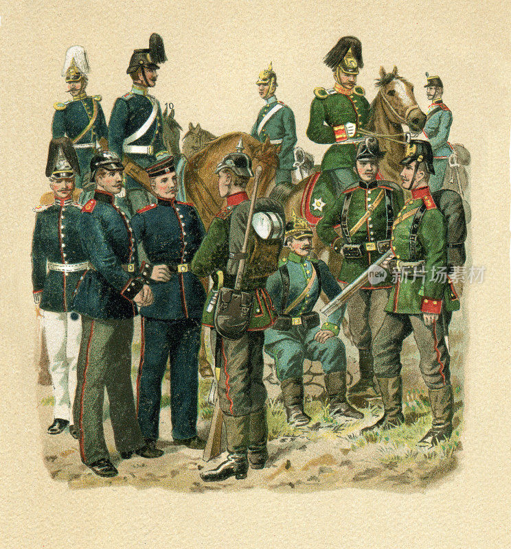 士兵德国陆军步兵插图19世纪