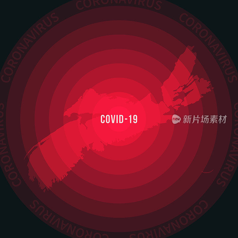 新斯科舍省COVID-19传播地图。冠状病毒爆发