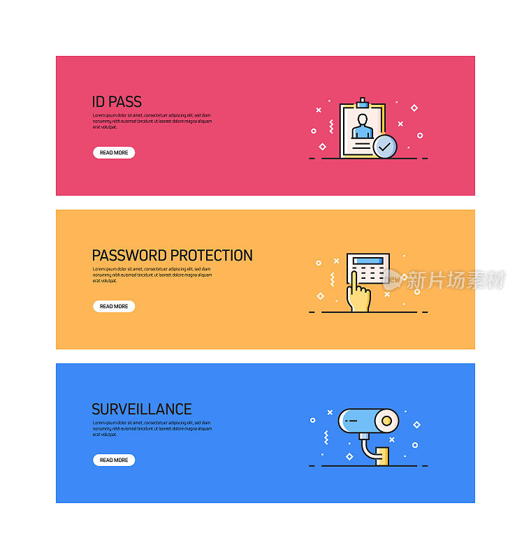 数据安全和网络安全相关的网页横幅设计
