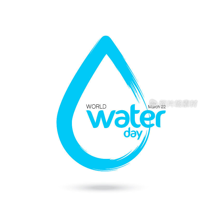 世界水日-矢量水滴概念图例