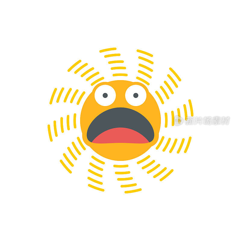 快乐滑稽微笑太阳