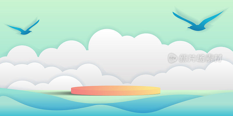 平台平台用于夏季产品等平台展示海洋场景。