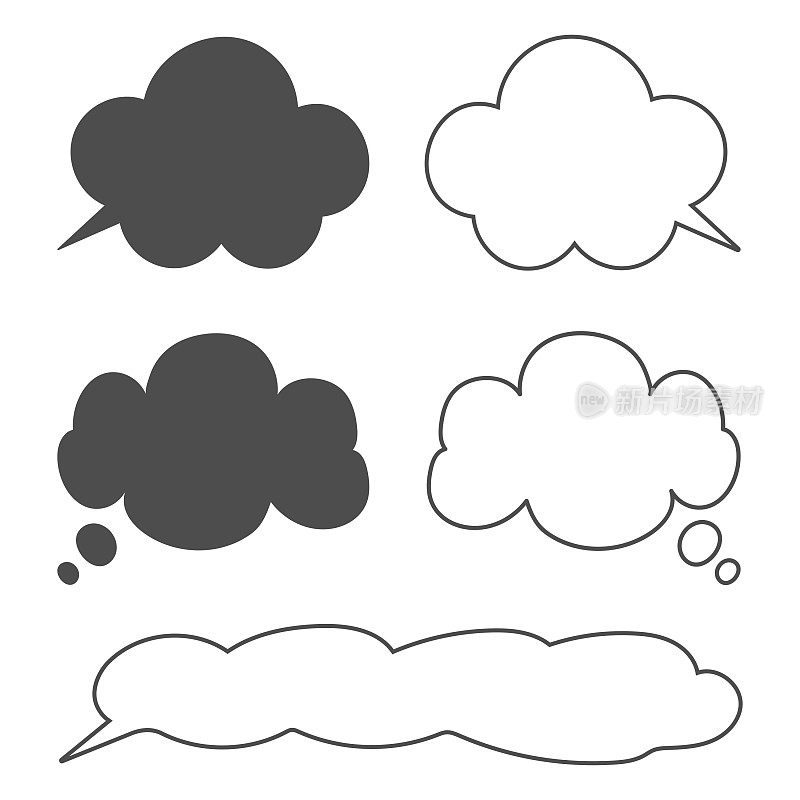 语音泡泡思考和云线图标设置。
