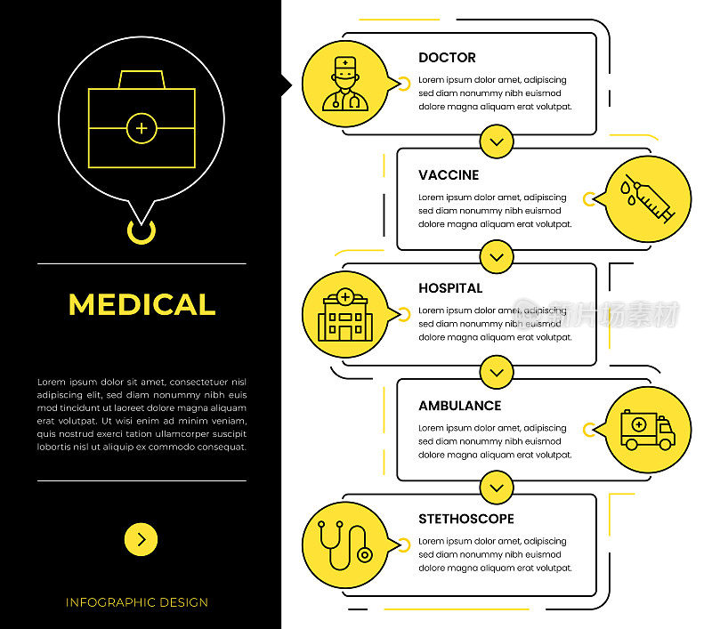 医学信息图概念向量