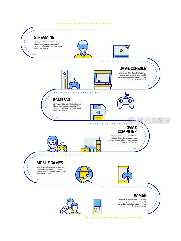 电子游戏概念线风格设计插图