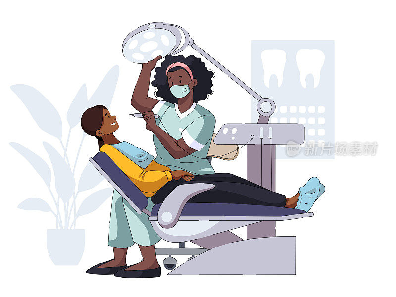 黑人女牙医