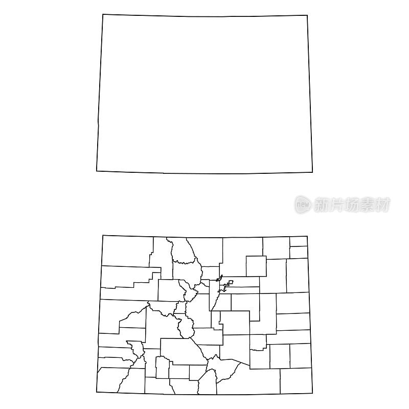 科罗拉多州的地图