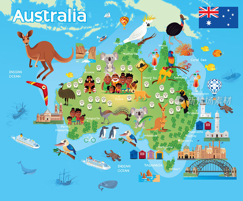 澳大利亚儿童地图