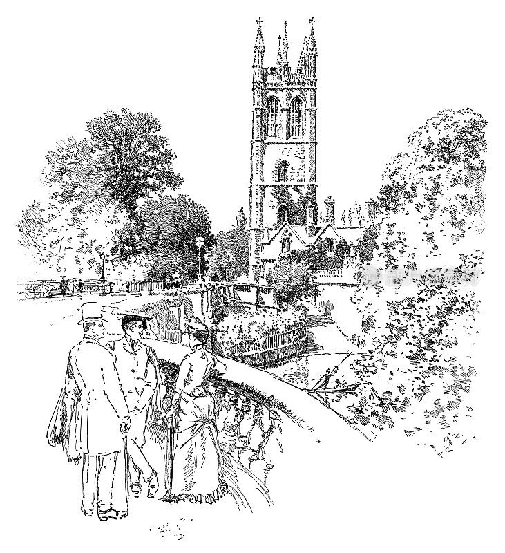 19世纪，英国牛津的莫德林塔