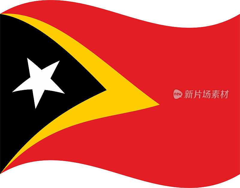 东帝汶飘扬的旗帜