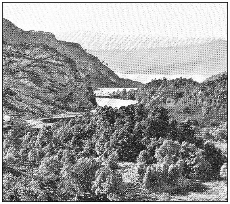苏格兰古色古香的旅行照片:离开卡特琳湖