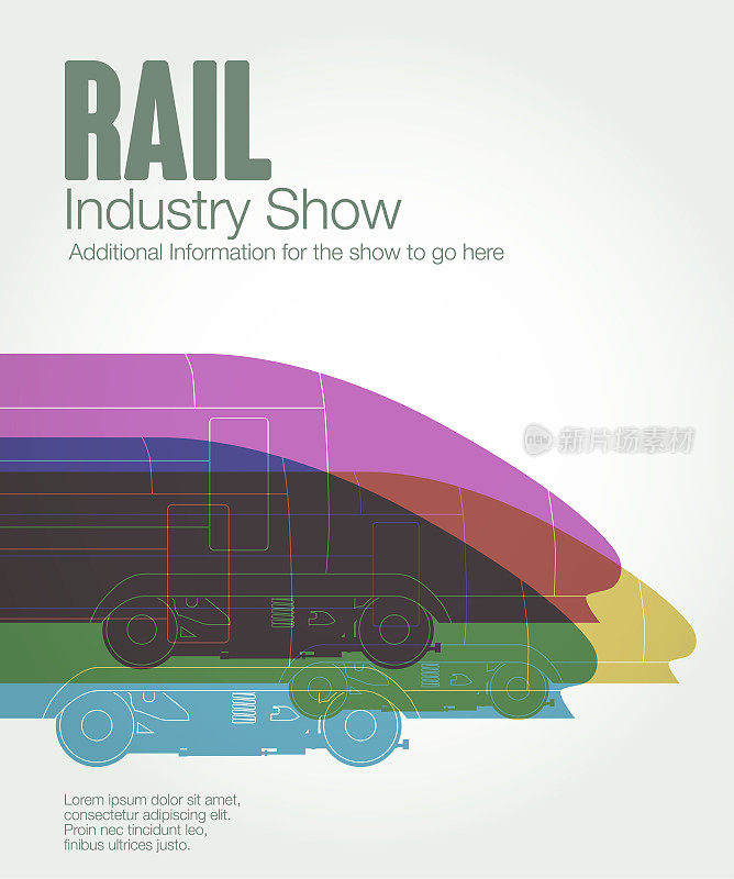 铁路展览或展览模板