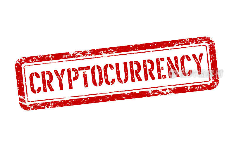 Cryptocurrency邮票。向量