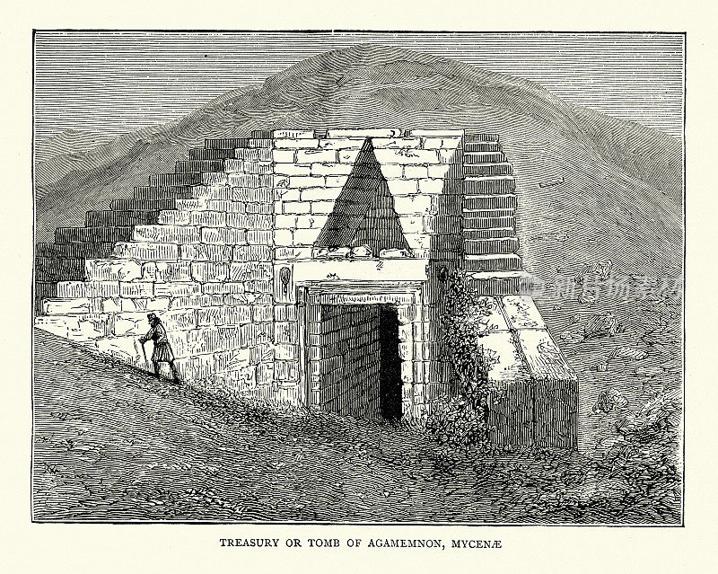 阿特鲁斯宝库或阿伽门农墓是公元前1400年至公元前1200年在希腊迈锡尼建造的一个巨大的洞穴或蜂巢墓
