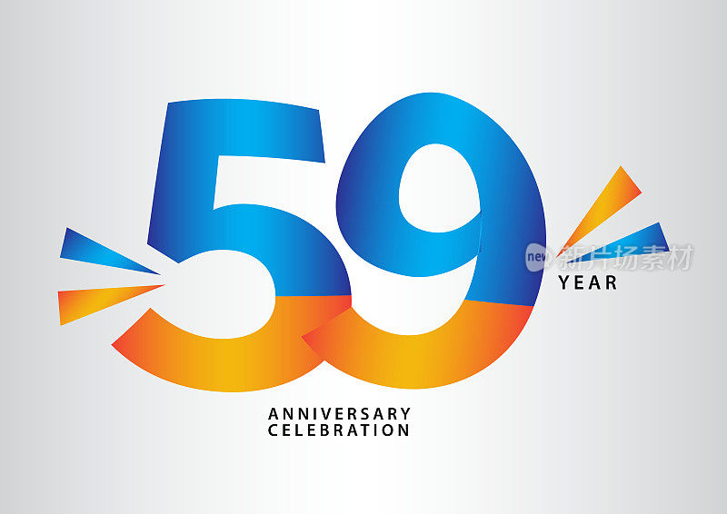 59周年庆典标志矢量，59数字设计，59生日邀请，周年标志模板，标志数字设计矢量，书法字体，排版标志，矢量设计