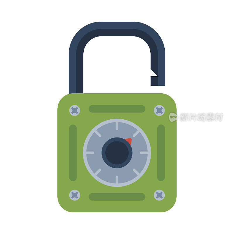 房屋门锁访问设备图标矢量安全密码隐私元素与钥匙和挂锁保护安全钥匙孔矢量插图