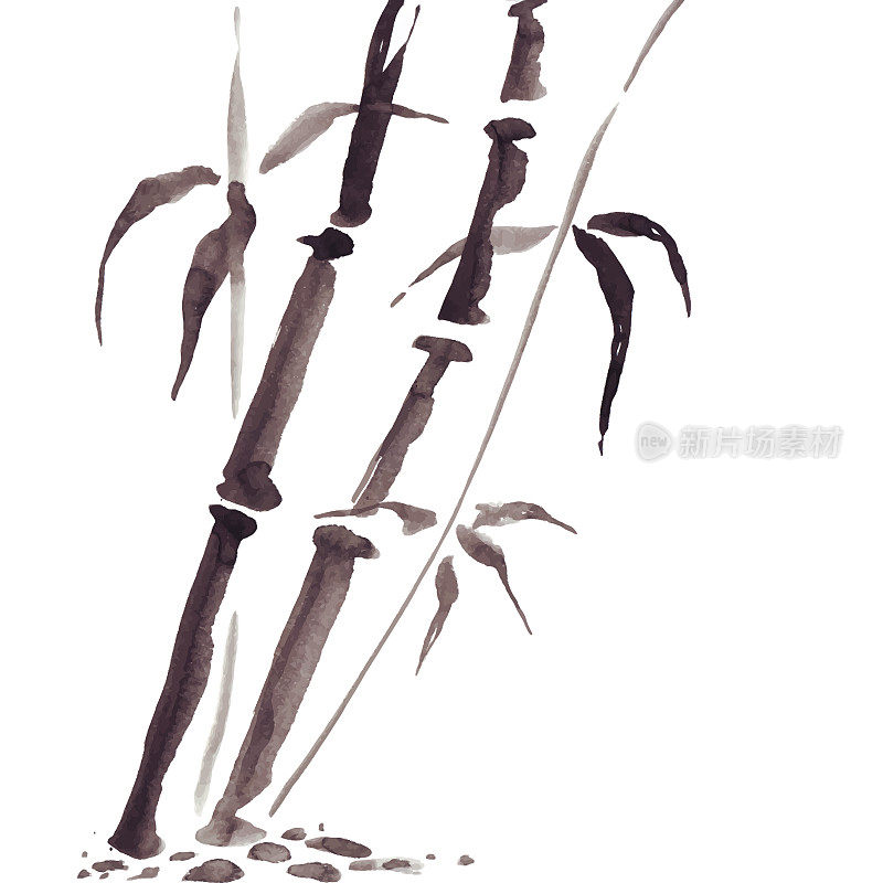 中国风格的竹子。