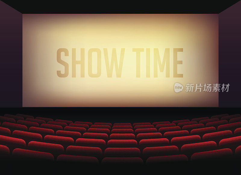 电影电影院或剧院大厅为电影首映海报设计室内座椅