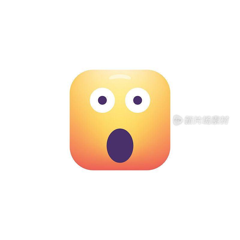 Emoticon设计立方体形状颜色渐变