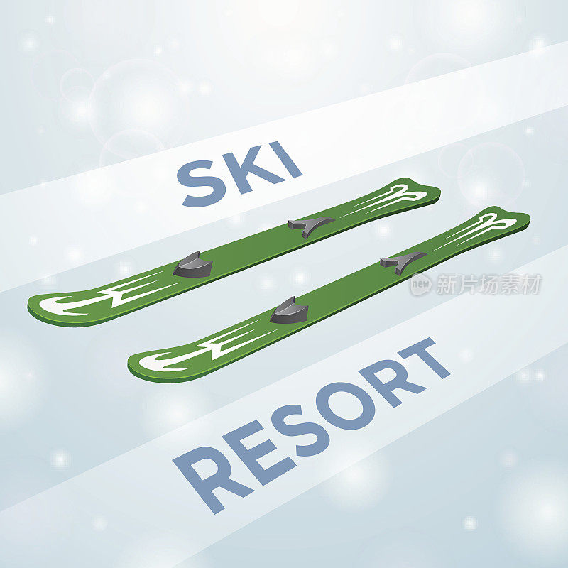 滑雪场滑雪运动
