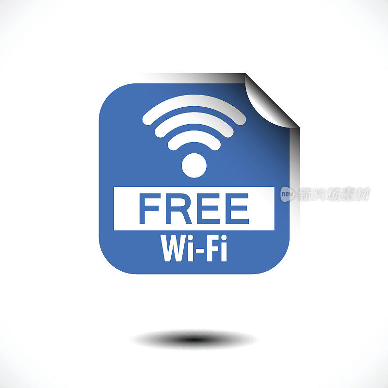 免费wi-fi矢量标签