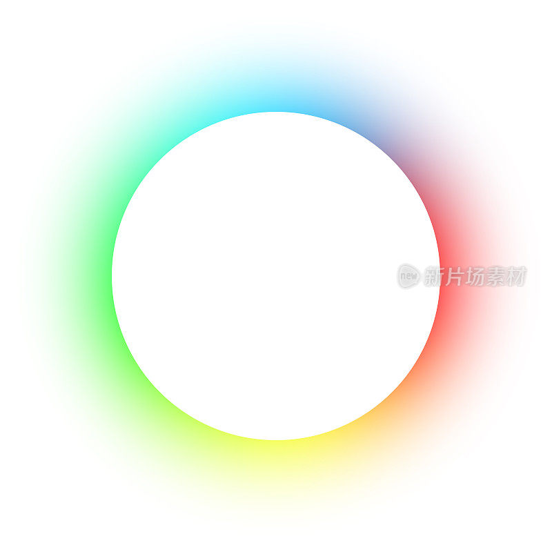 空的圆形空间-光谱圆在白色背景与复制空间