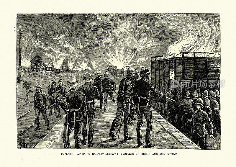 19世纪，开罗火车站的弹药库发生爆炸