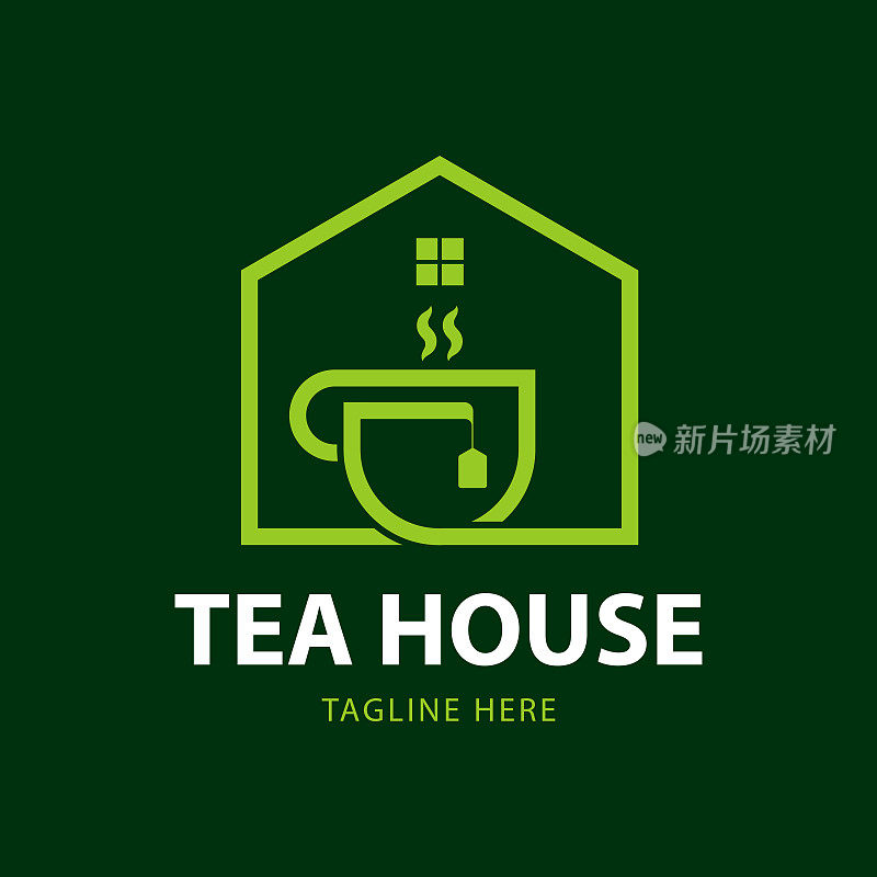 茶馆logo模板设计
