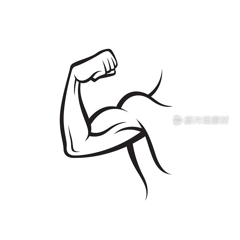 强大的肌肉发达的手臂