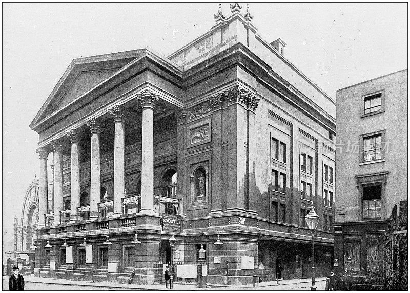 伦敦古色古香的照片:考文特花园剧院