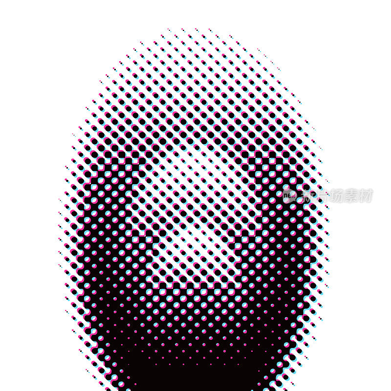 复古风格边框与半色调模式