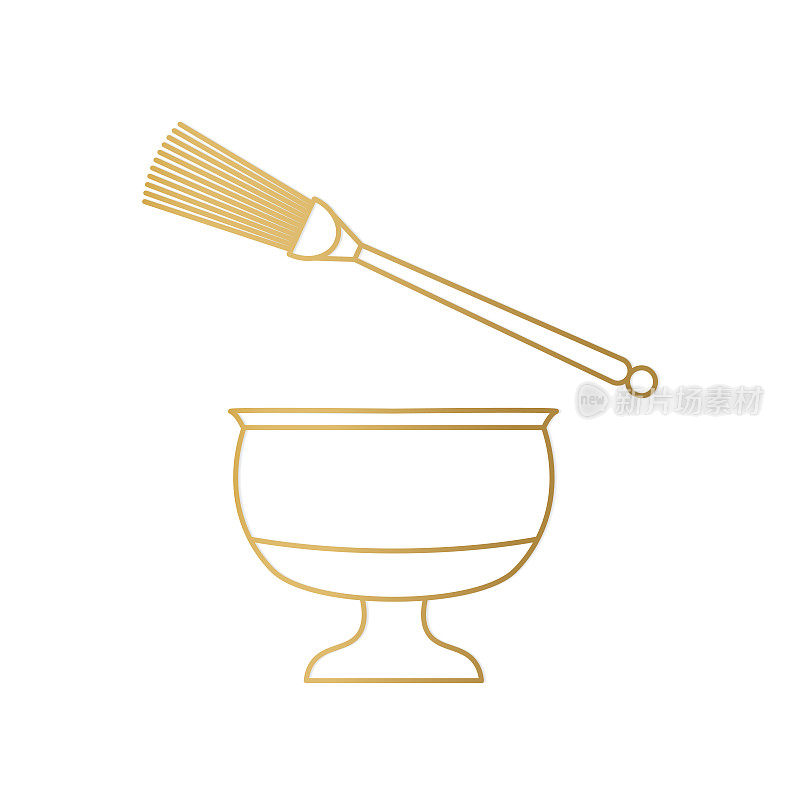 金圣水碗和洒水器，供奉理念