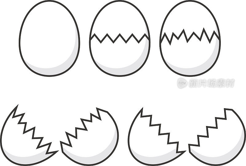 鸡蛋矢量插画框架材料