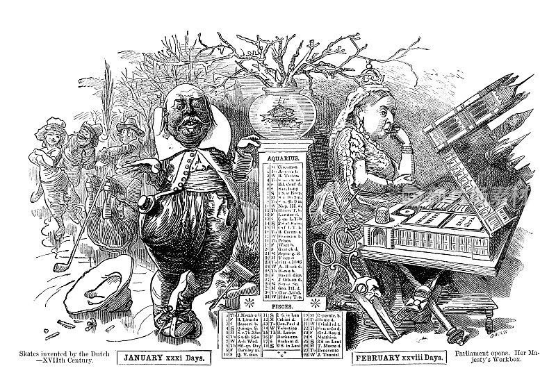 英国讽刺漫画漫画漫画插图-年鉴1883