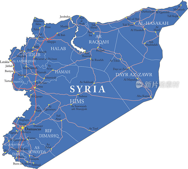 叙利亚的地图
