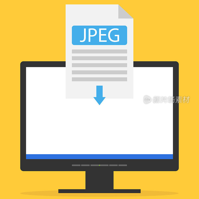 将jpeg文件下载到计算机。透过互联网下载jpeg文件。