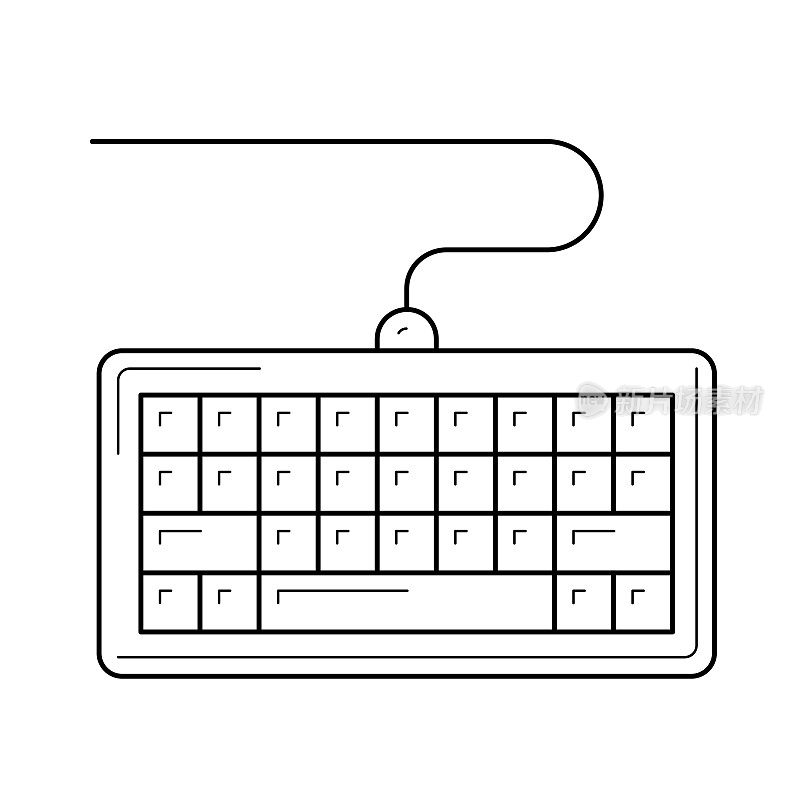 键盘线图标