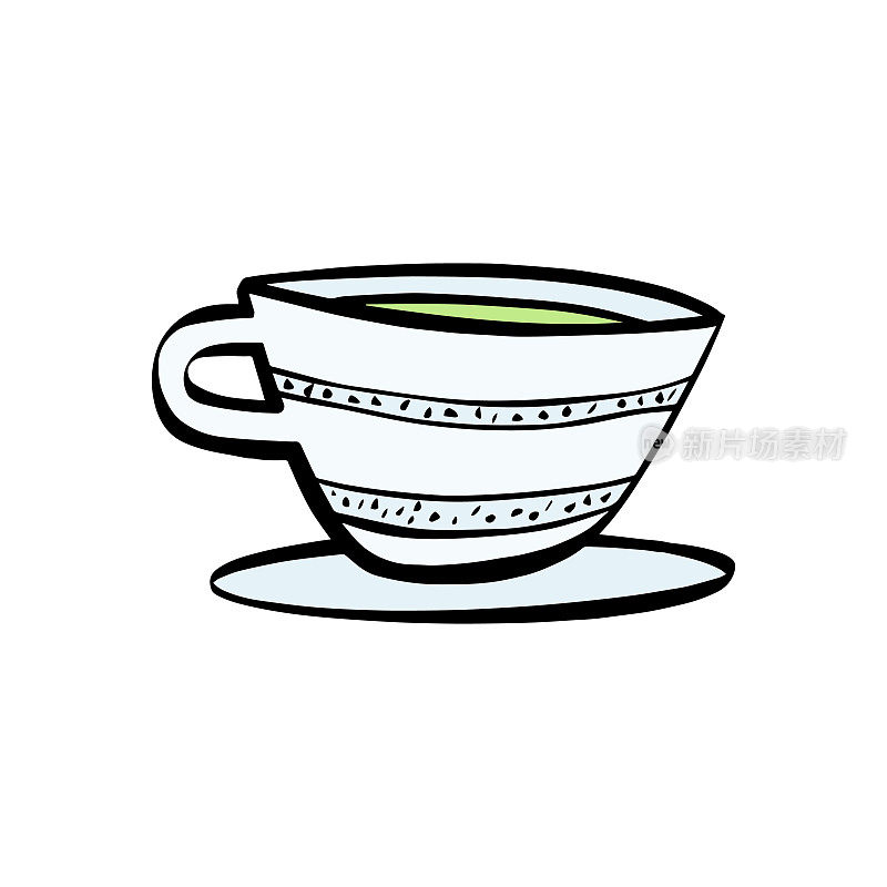 咖啡杯卡通插图